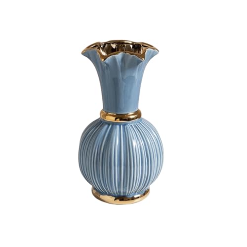 濃紺 花柄 金色装飾 陶器花瓶 花器K11/徳利/青磁/花柄/陶器/花瓶 | 骨董・アンティークの